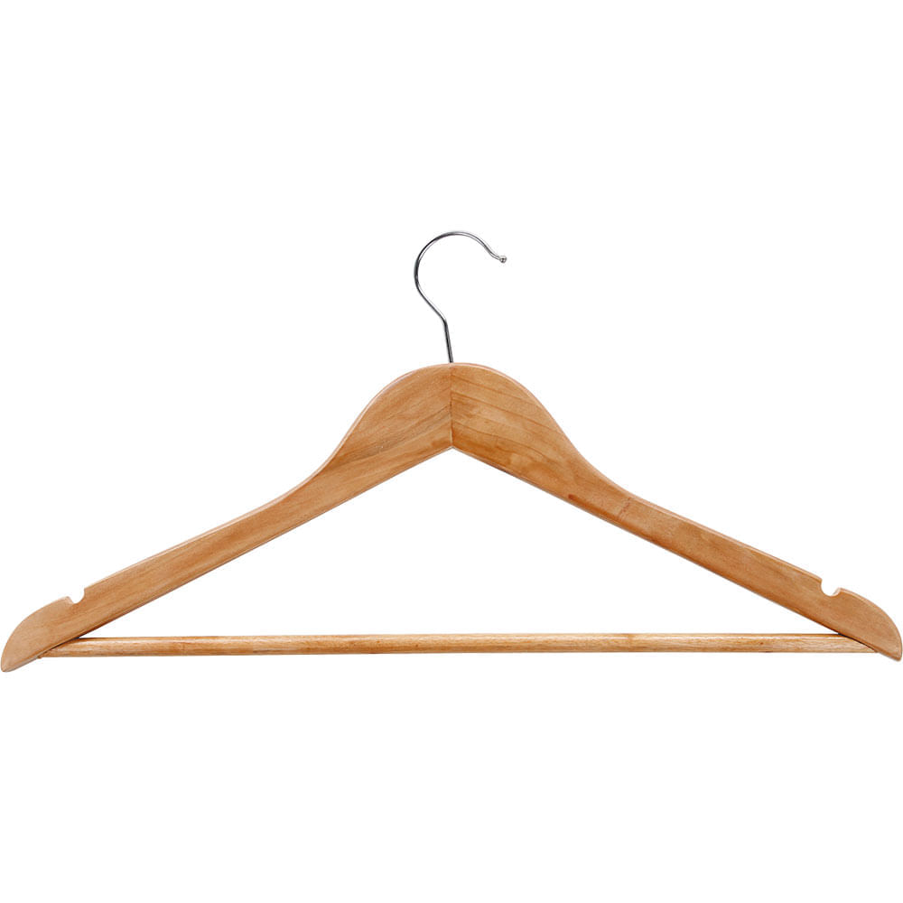 Encontraproduto.com.br - Kit com 15 cabides de madeira