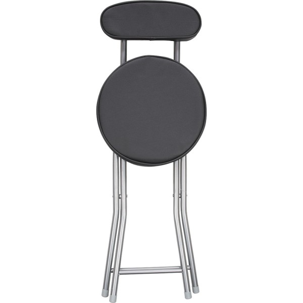 Encontraproduto.com.br - Banqueta Dobrável com Encosto Cazza Cinza