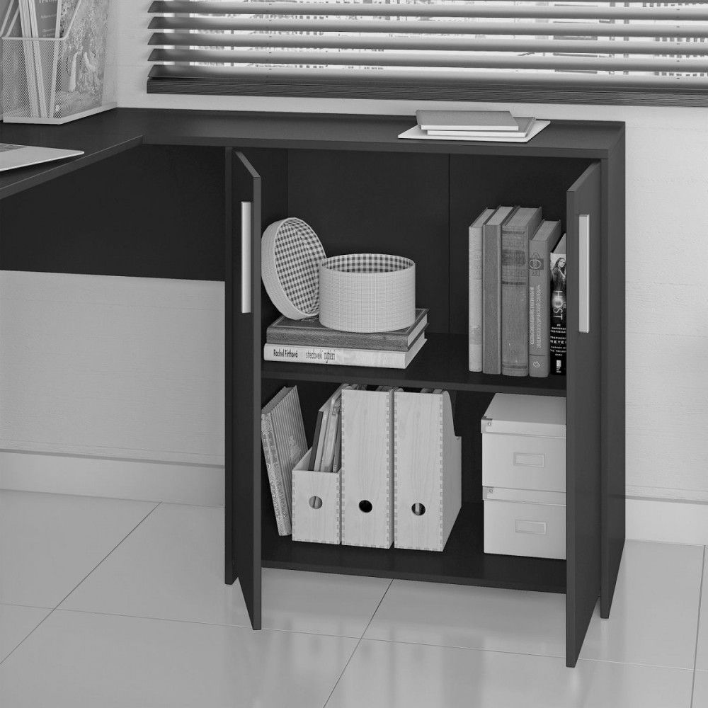 Encontraproduto.com.br - Mesa de Canto para Escritório 2 Portas 3 Gavetas NT 2005 Notável