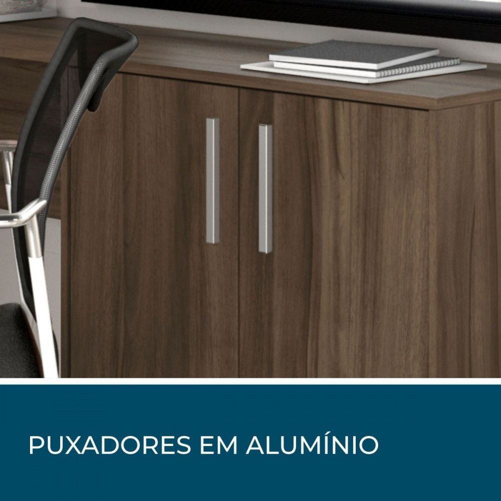 Encontraproduto.com.br - Mesa de Canto para Escritório 2 Portas 3 Gavetas NT 2005 Notável