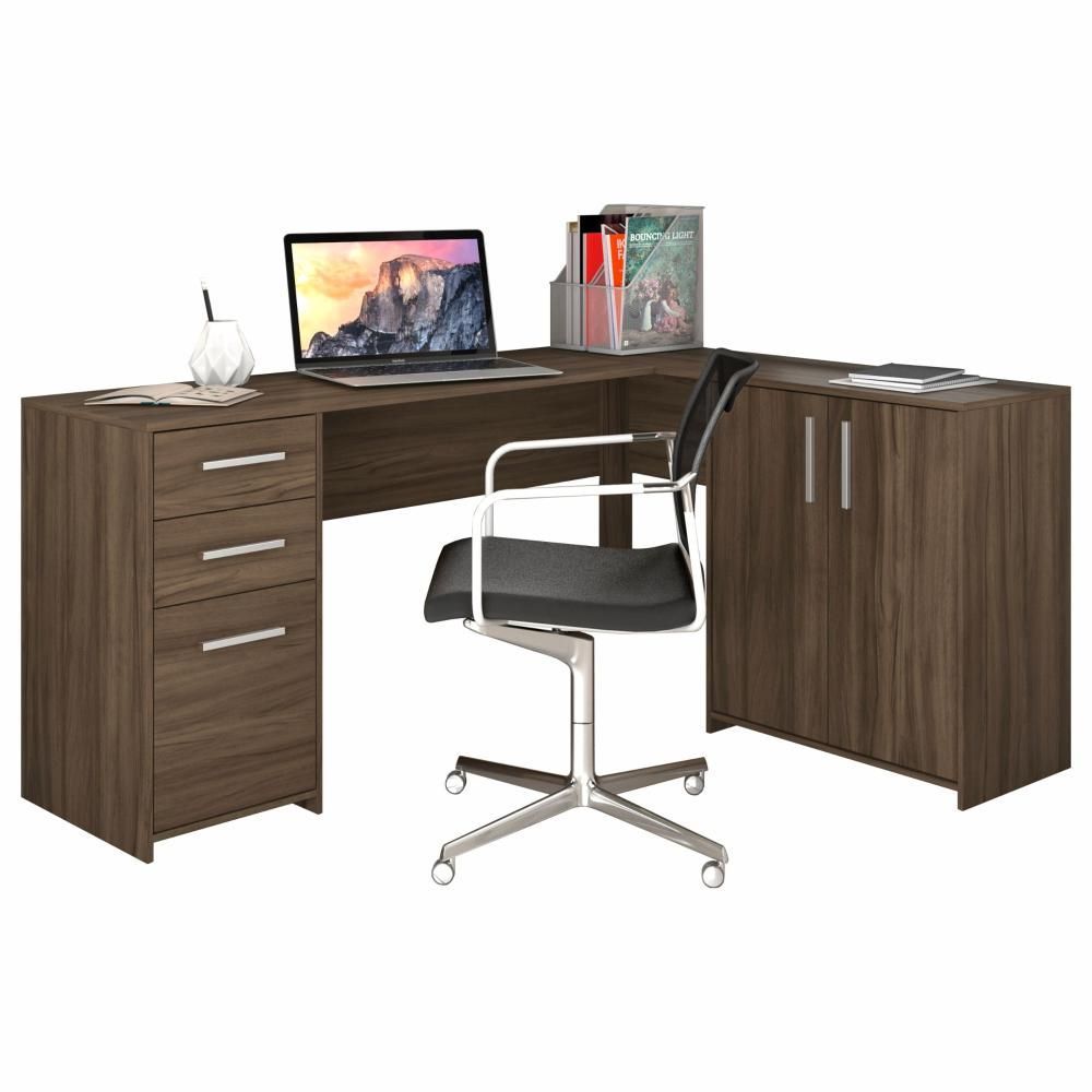 Encontraproduto.com.br - Mesa de Canto para Escritório 2 Portas 3 Gavetas NT 2005 Notável