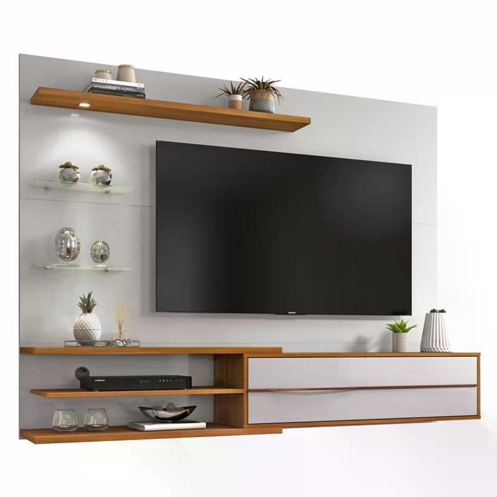 Encontraproduto.com.br - Painel para TV até 60 Polegadas 1 Porta Led NT 1115 Notável Off WhiteFreijó Trend