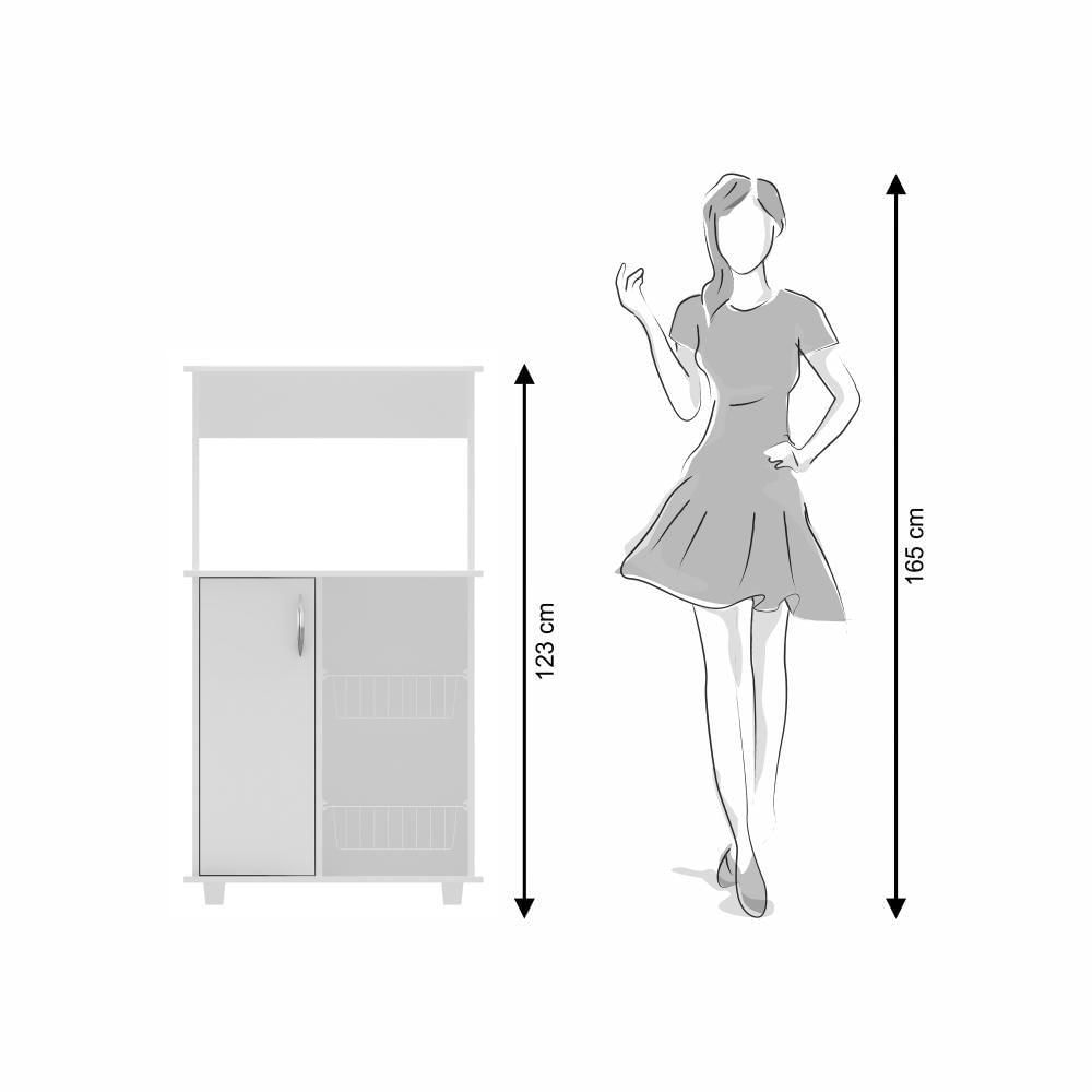 Encontraproduto.com.br - Balcão Notável NT3075 com Cesto Aramado e Nicho para Forno - Branco