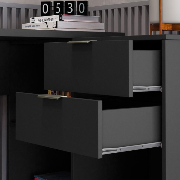 Encontraproduto.com.br - Mesa para Computador Notável Home Office com Gaveta e Nicho - Preto