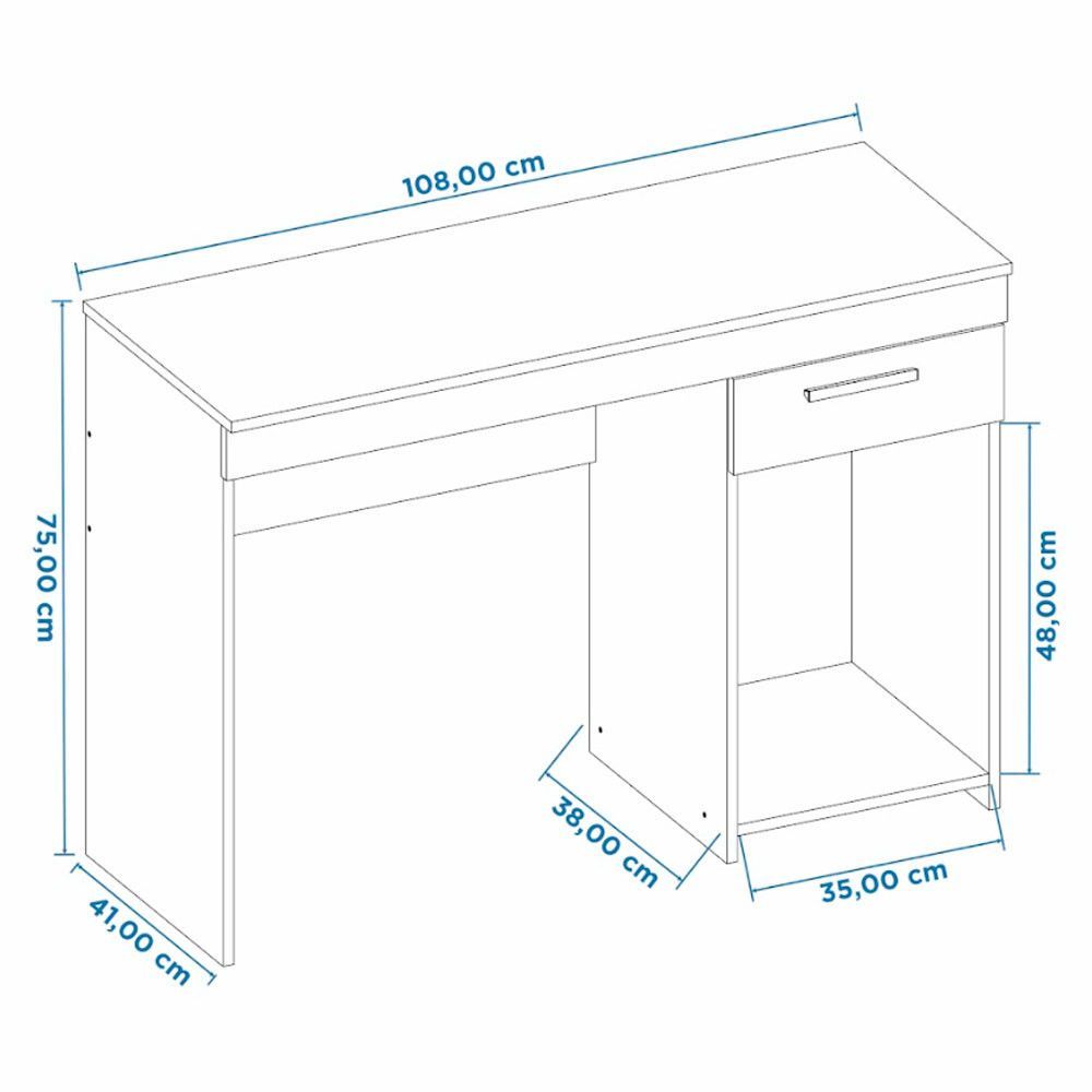 Encontraproduto.com.br - Mesa para Computador Notável Office NT2070 com Gaveta - Preto