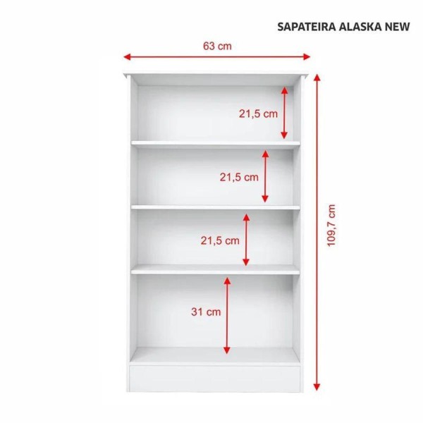 Encontraproduto.com.br - Sapateira Multiuso Alaska 2 Portas Notável Móveis Café/nogal Café