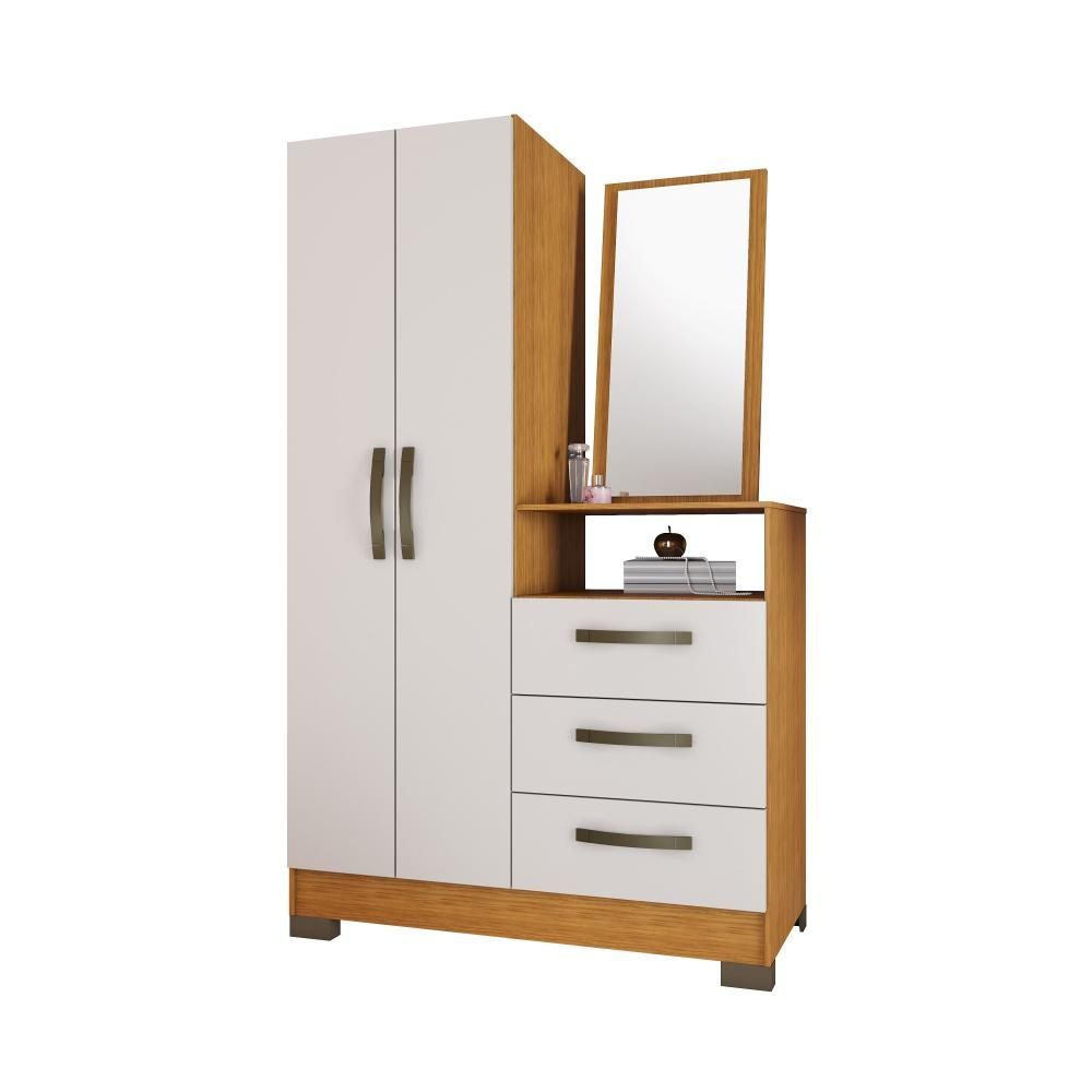 Encontraproduto.com.br - Cômoda 2 Portas 3 Gavetas Espelho NT5165 Notável Móveis