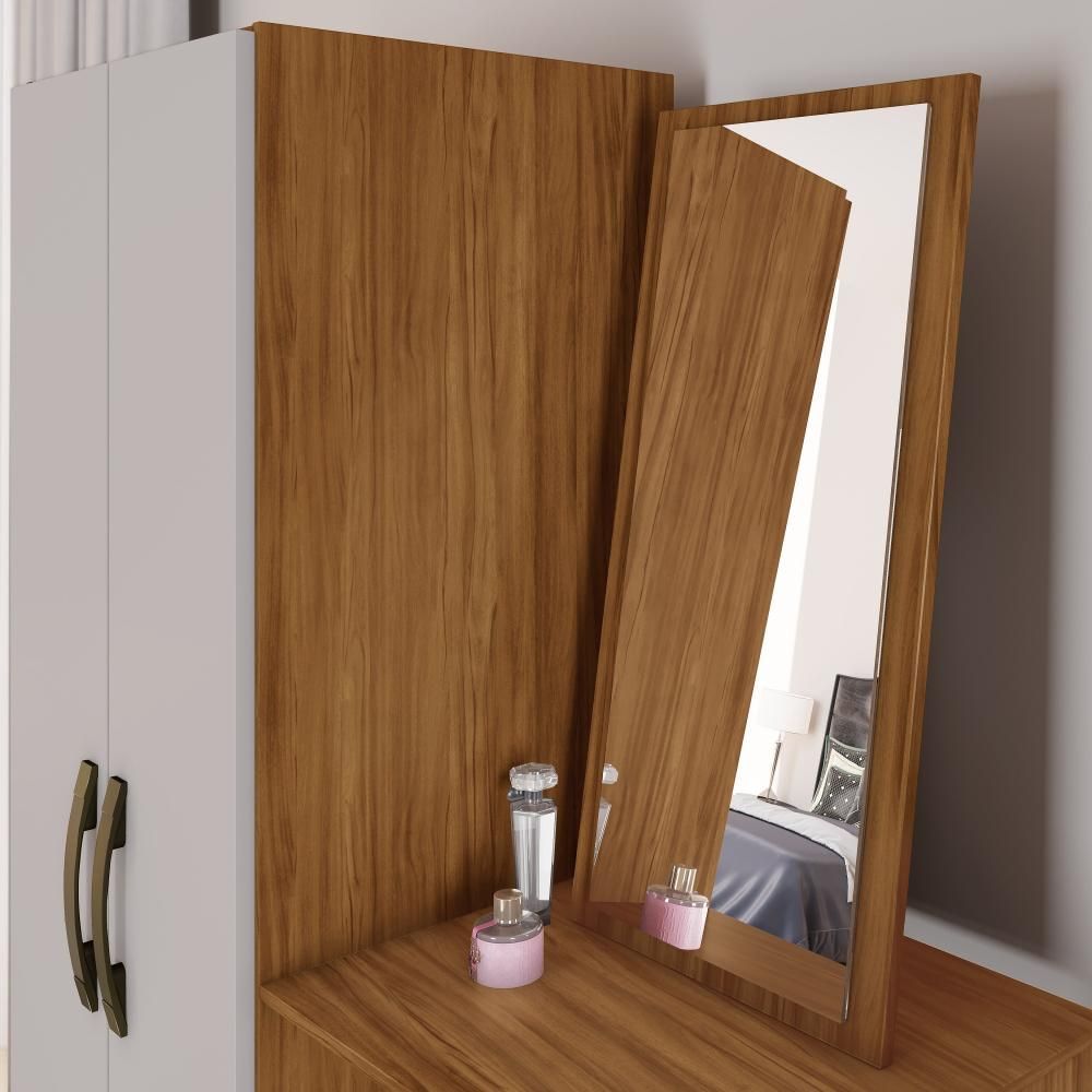 Encontraproduto.com.br - Cômoda 2 Portas 3 Gavetas Espelho NT5165 Notável Móveis