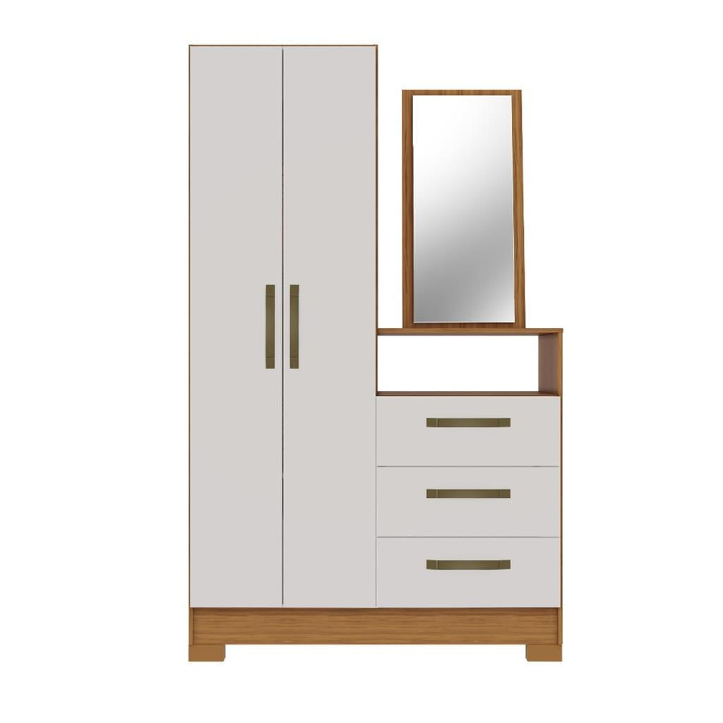 Encontraproduto.com.br - Cômoda 2 Portas 3 Gavetas Espelho NT5165 Notável Móveis
