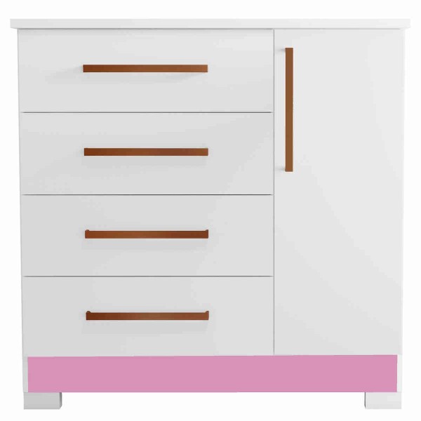 Encontraproduto.com.br - Cômoda 4 Gavetas 1 Porta Flex NT 5185 Notável Móveis