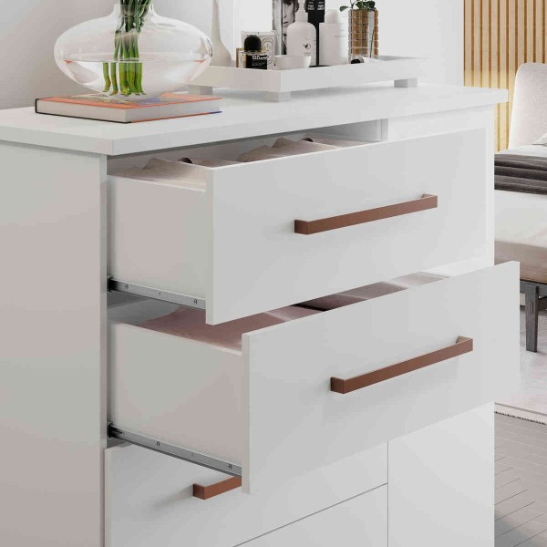 Encontraproduto.com.br - Cômoda 4 Gavetas 1 Porta Flex NT 5185 Notável Móveis