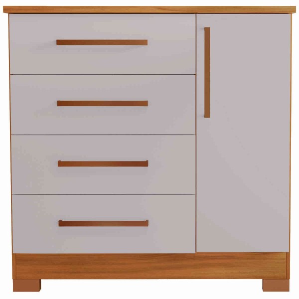 Encontraproduto.com.br - Cômoda 4 Gavetas 1 Porta NT 5185 Notável Móveis