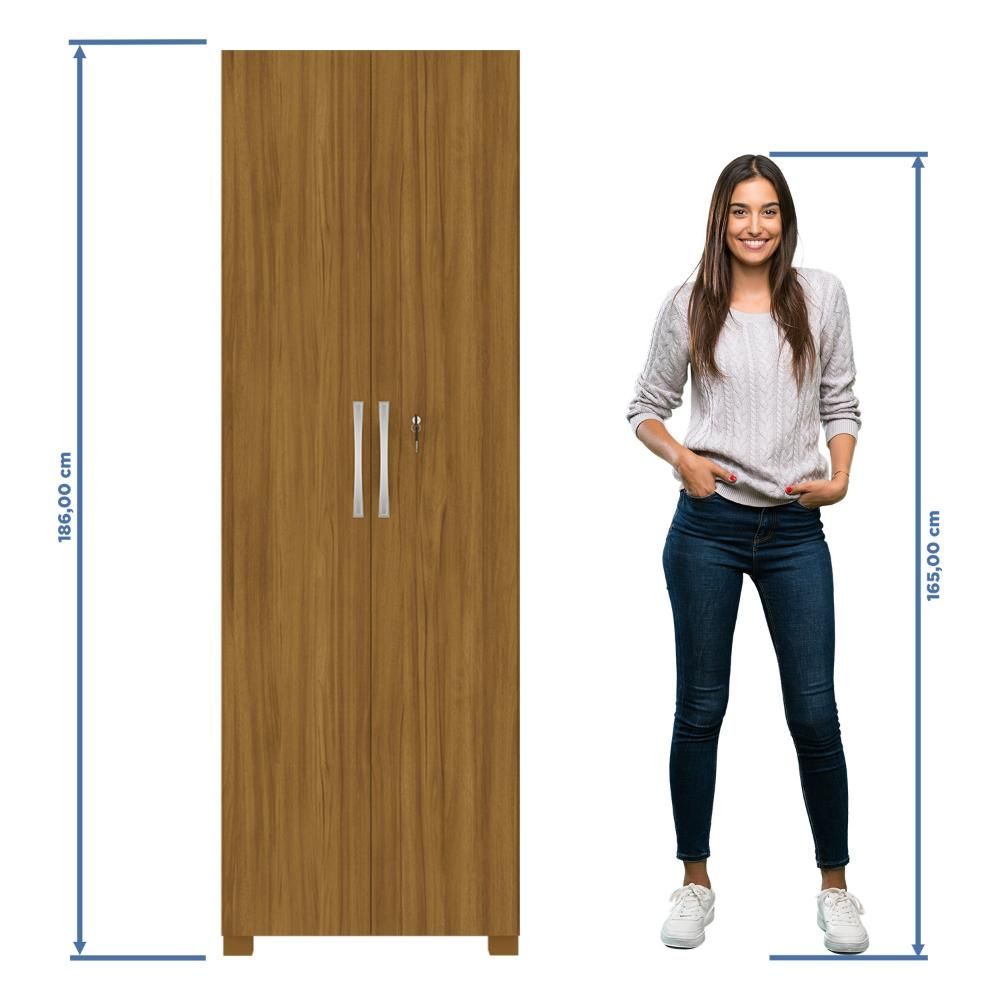 Encontraproduto.com.br - Multiuso 2 Portas com Chave Nt4020 Notável - Freijó Trend