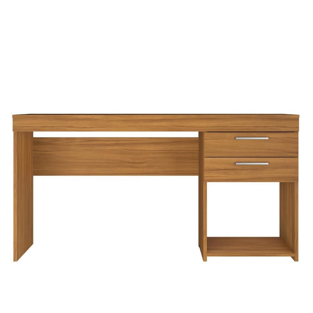 Encontraproduto.com.br - Mesa Home Office 51015 Para Quarto e Escritório 2 Gavetas Notável - Freijó Trend