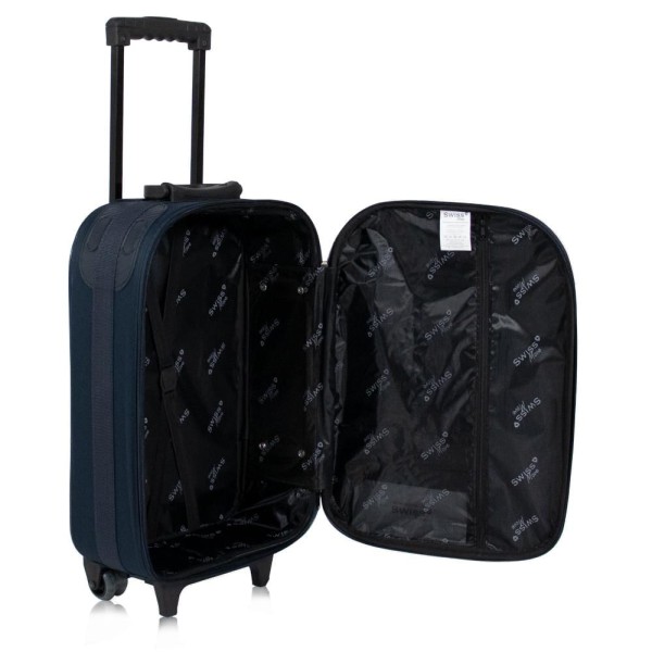 Encontraproduto.com.br - Mala pequena Lucerna Soft 2 Rodas Swiss Move Azul