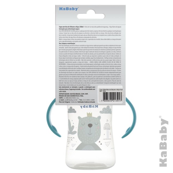 Encontraproduto.com.br - Copo Com Bico De Silicone E Alças De 250ml