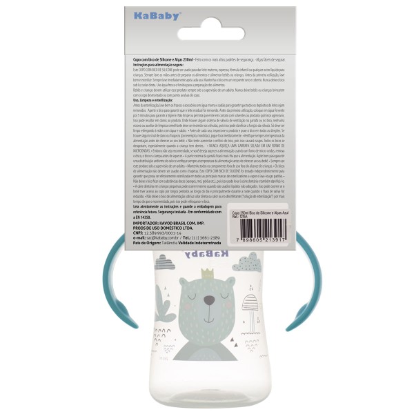 Encontraproduto.com.br - Copo Com Bico De Silicone E Alças De 250ml