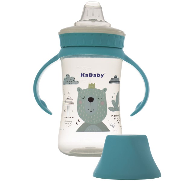 Encontraproduto.com.br - Copo Com Bico De Silicone E Alças De 250ml