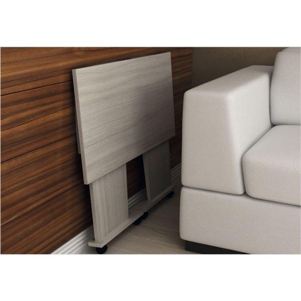 Encontraproduto.com.br - Mesa Dobrável com Rodízios - Branco