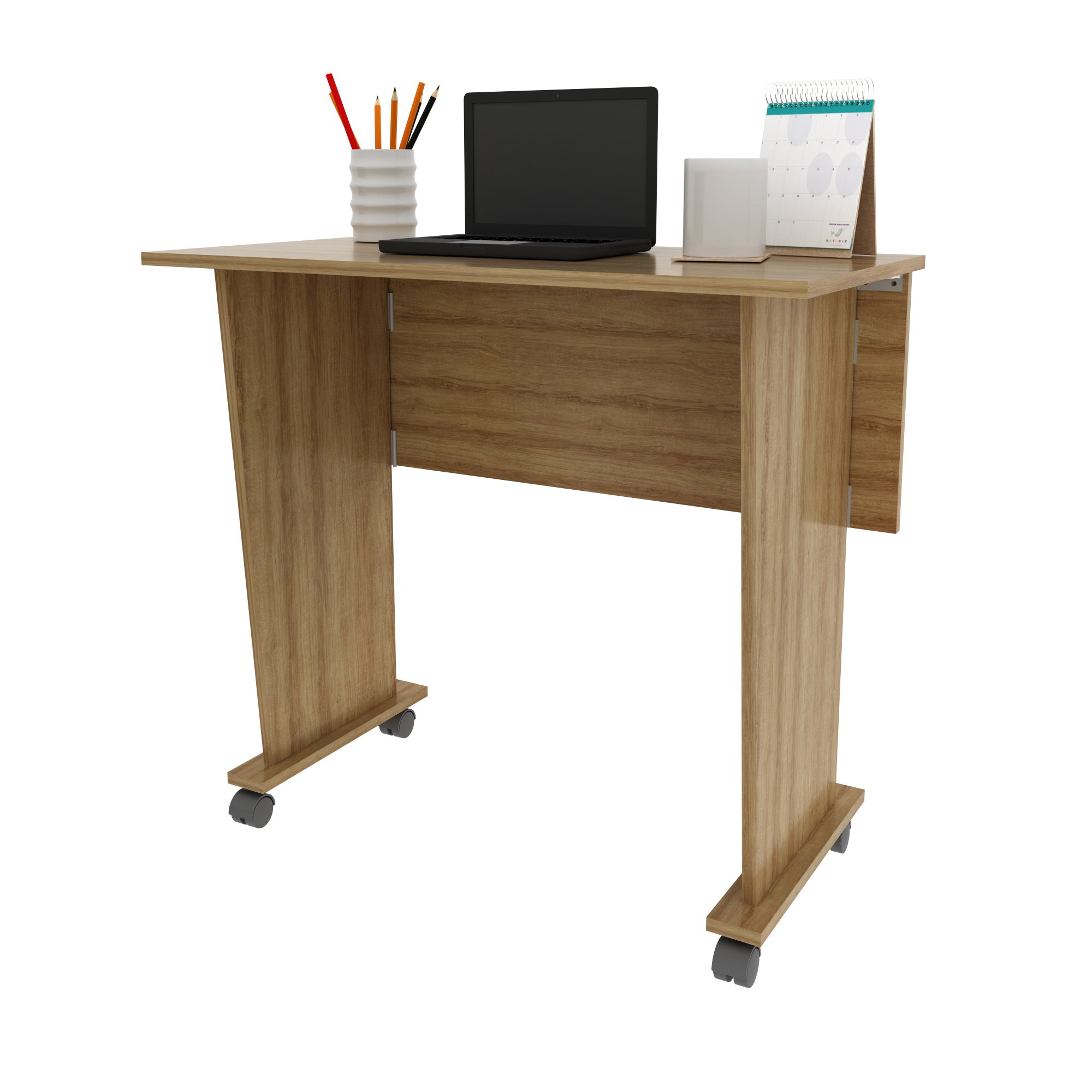 Encontraproduto.com.br - Mesa para Notebook Multiuso Dobrável Tecno Mobili ME4117 Amêndoa