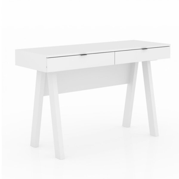 Encontraproduto.com.br - Escrivaninha com 2 Gavetas - Branco