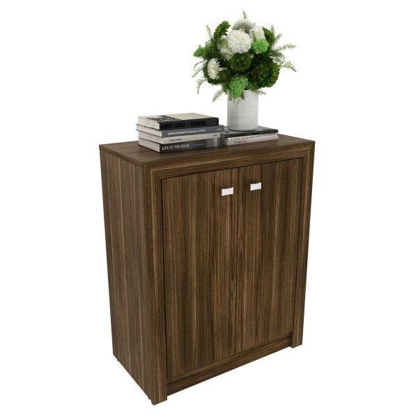 Encontraproduto.com.br - Balcão de Escritório ME4103 c/ 2 Portas Nogal - Tecno Mobili