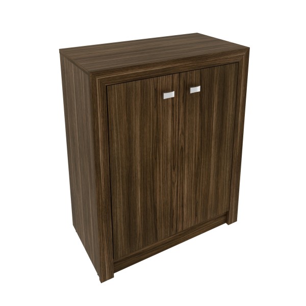 Encontraproduto.com.br - Balcão de Escritório ME4103 c/ 2 Portas Nogal - Tecno Mobili
