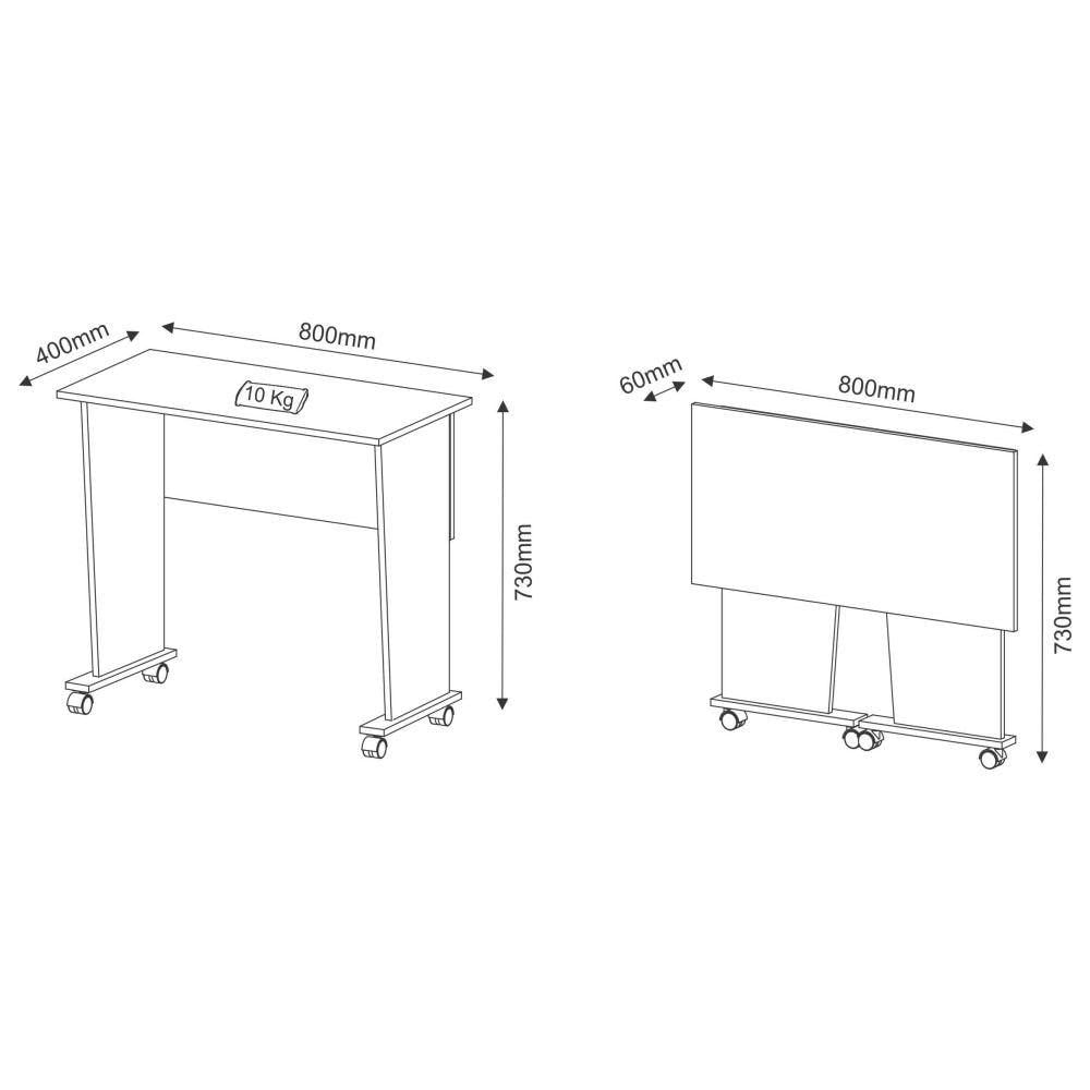 Mesa para notebook ME4117 Tecno Mobili Branco