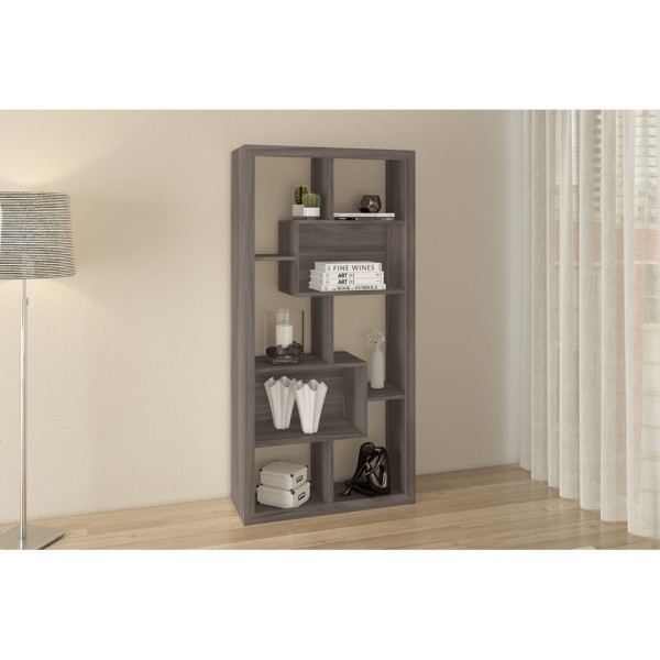 Encontraproduto.com.br - Estante para Sala E1712 c/ 2 Nichos Carvalho - Tecno Mobili