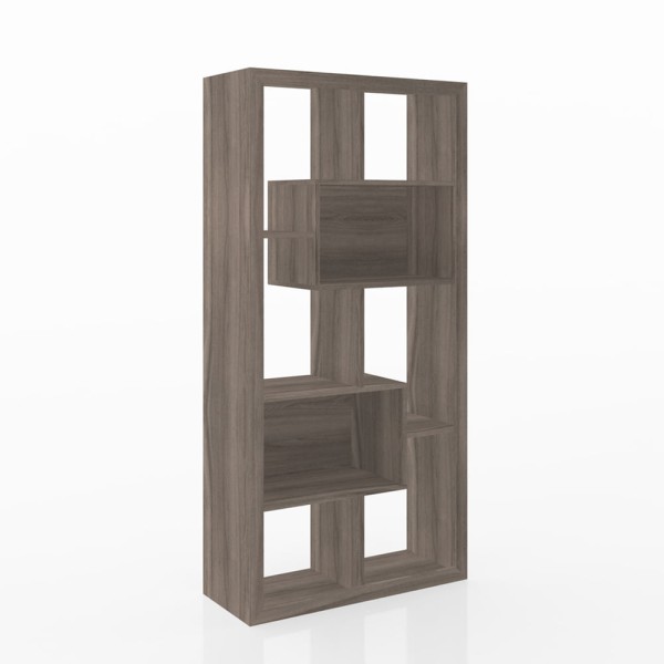 Encontraproduto.com.br - Estante para Sala E1712 c/ 2 Nichos Carvalho - Tecno Mobili