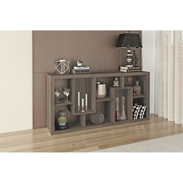 Encontraproduto.com.br - Estante para Sala E1712 c/ 2 Nichos Carvalho - Tecno Mobili