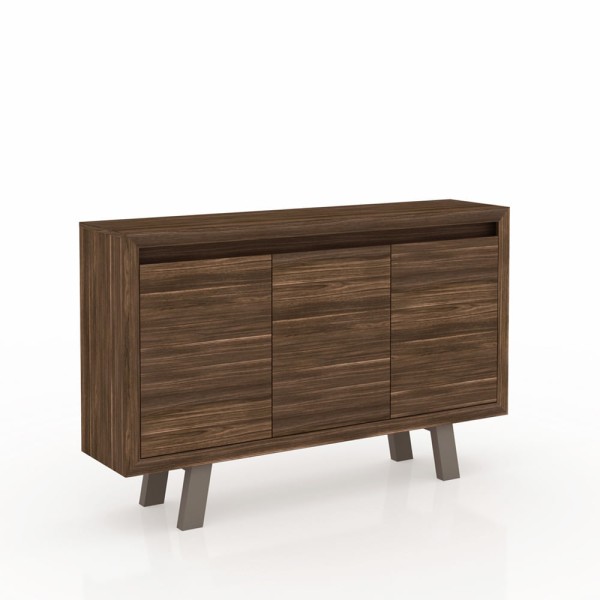 Encontraproduto.com.br - Balcão Para Escritório Com 3 Portas Nogal-fendi