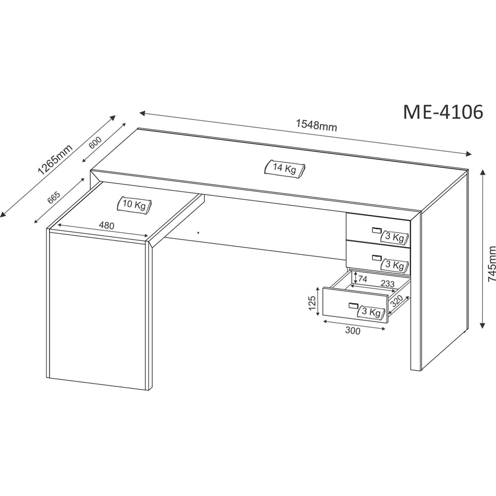 Encontraproduto.com.br - Mesa Para Escritório Nogal