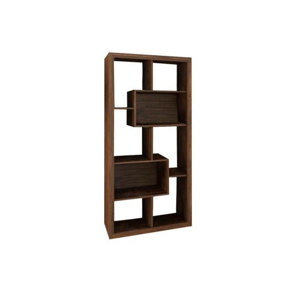 Encontraproduto.com.br - Estante para Sala E1712 c/ 2 Nichos Nogal - Tecno Mobili