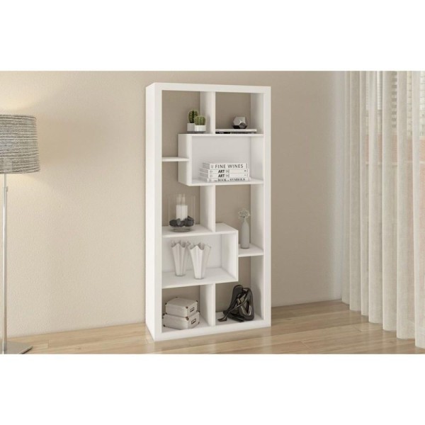 Encontraproduto.com.br - Estante para Sala E1712 c/ 2 Nichos Nogal - Tecno Mobili