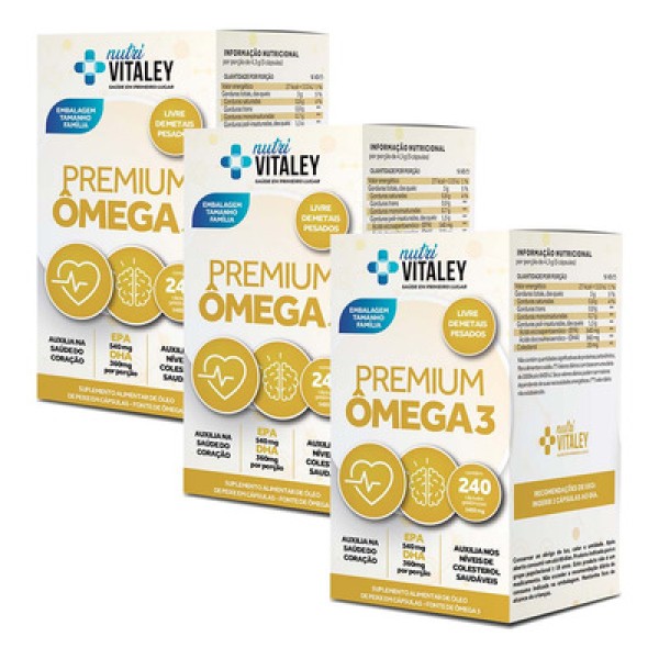 Encontraproduto.com.br - Vitaley Nutri Ômega Premium 1000 Mg 240 Cápsulas