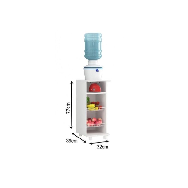 Encontraproduto.com.br - Balcão Fruteira Cozinha BF-3206 c/ 2 Cestos 31cm Branco - Tecno Mobili