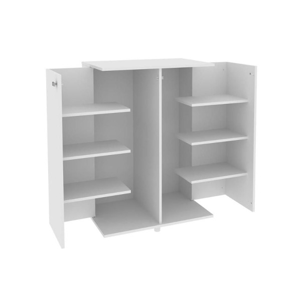 Encontraproduto.com.br - Armário Sapateira Quarto SA-3400 c/ 2 Portas Branco - Tecno Mobili