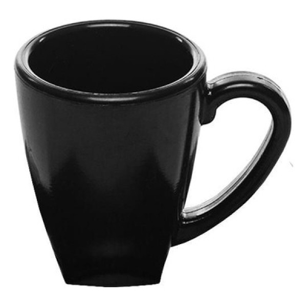 Encontraproduto.com.br - Xícara Elegance Para Café 80ml Preta Em Policarbonato Linha Profissional Cook Vem