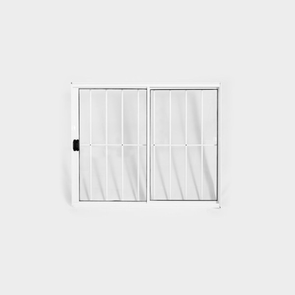 Encontraproduto.com.br - Janela De Correr 100x150cm Com Grade Plus Lux Esquadrias Branco