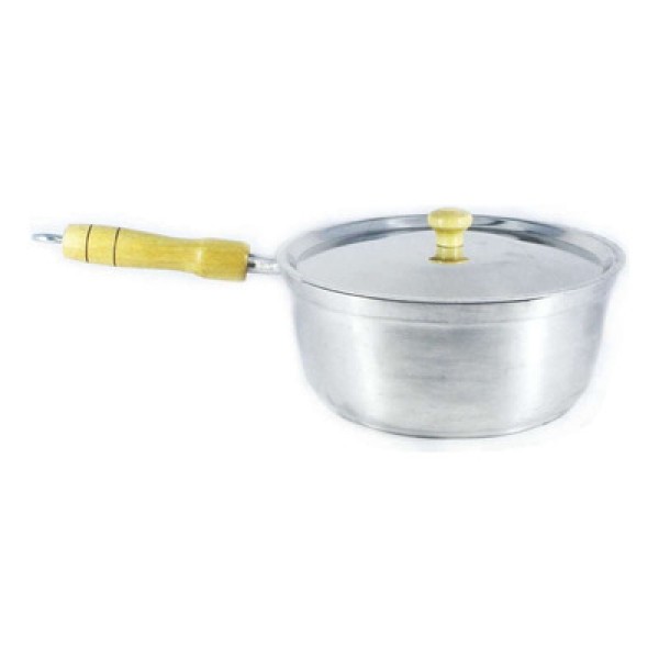 Encontraproduto.com.br - Caçarola Panela de Alumínio Polido Cabo de Madeira 28cm