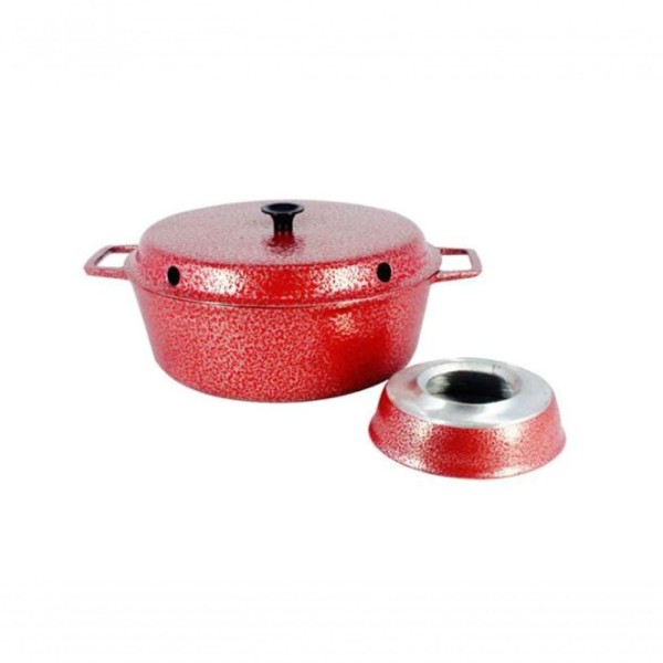Encontraproduto.com.br - Forma Para Bolo Craqueada Com Cone Alumínio Fundido 22cm