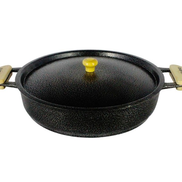 Encontraproduto.com.br - Frigideira Alumínio Fundido Craqueada Alça Meia Lua 30cm
