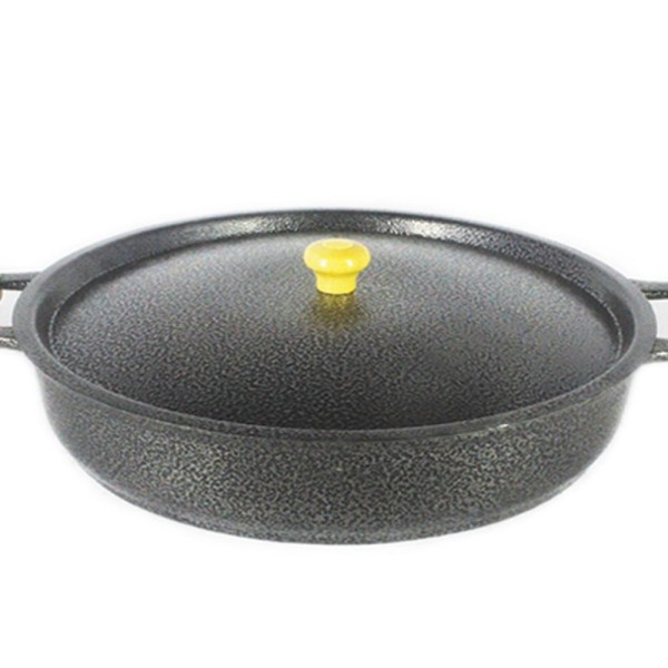 Encontraproduto.com.br - Frigideira Alumínio Fundido Craqueada Alça Meia Lua 30cm