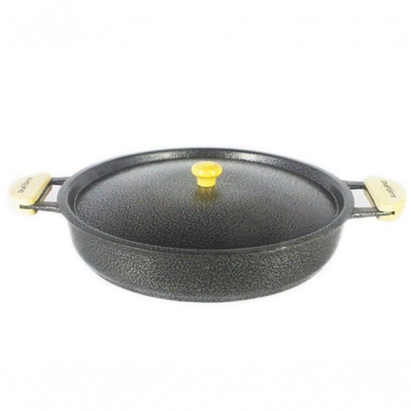 Encontraproduto.com.br - Frigideira Alumínio Fundido Craqueada Alça Meia Lua 30cm