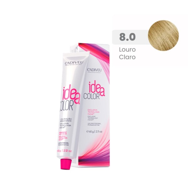 Encontraproduto.com.br - Tinta Idea Color 60g 8.0 Louro Claro - Cadiveu