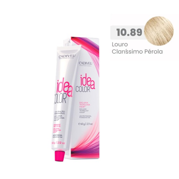 Encontraproduto.com.br - Tinta Idea Color 60g 10.89 Louro Clarissimo Perola - Cadiveu