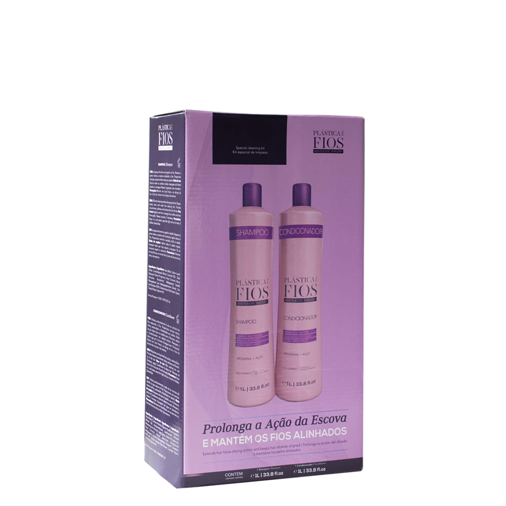 Encontraproduto.com.br - Kit Shampoo + Condicionador 1lt Plastica Dos Fios - Cadiveu