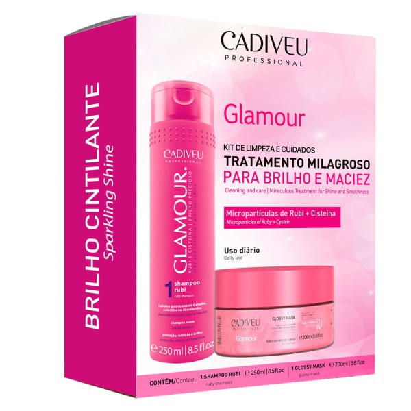 Encontraproduto.com.br - Kit Shampoo E Máscara Cadiveu Glamour Home Care