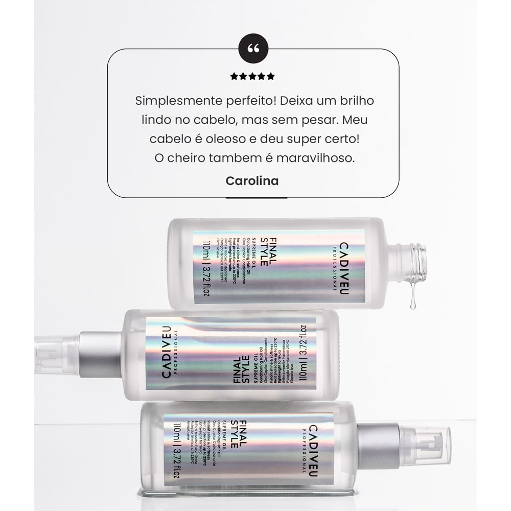 Encontraproduto.com.br - Óleo Capilar Multibenefícios Cadiveu Professional Final Style Supreme 110 ml